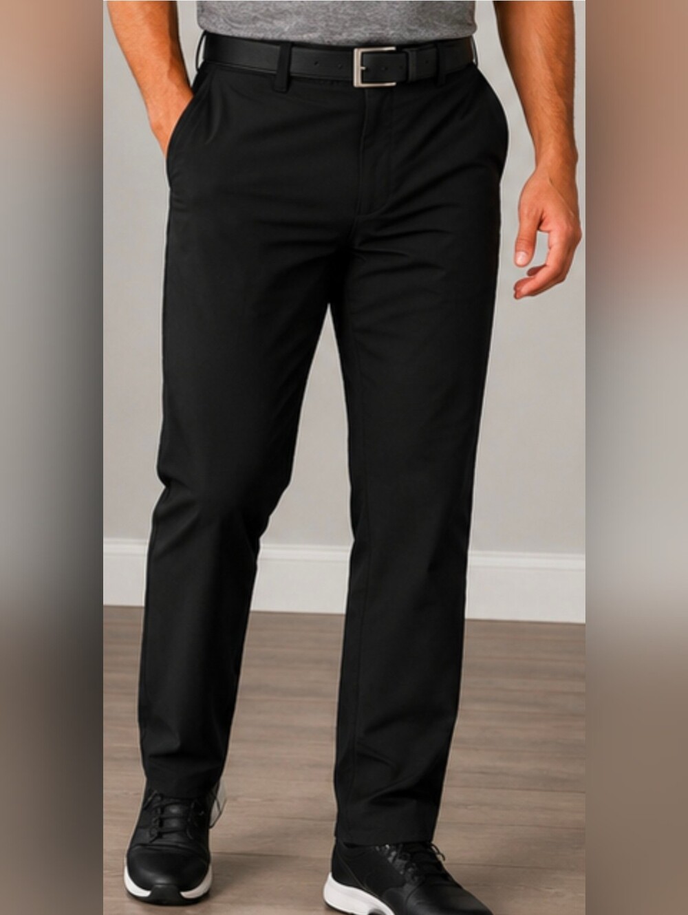 NWT Member’s Mark Men’s Golf Performance Pants Black Size 42 Stretch